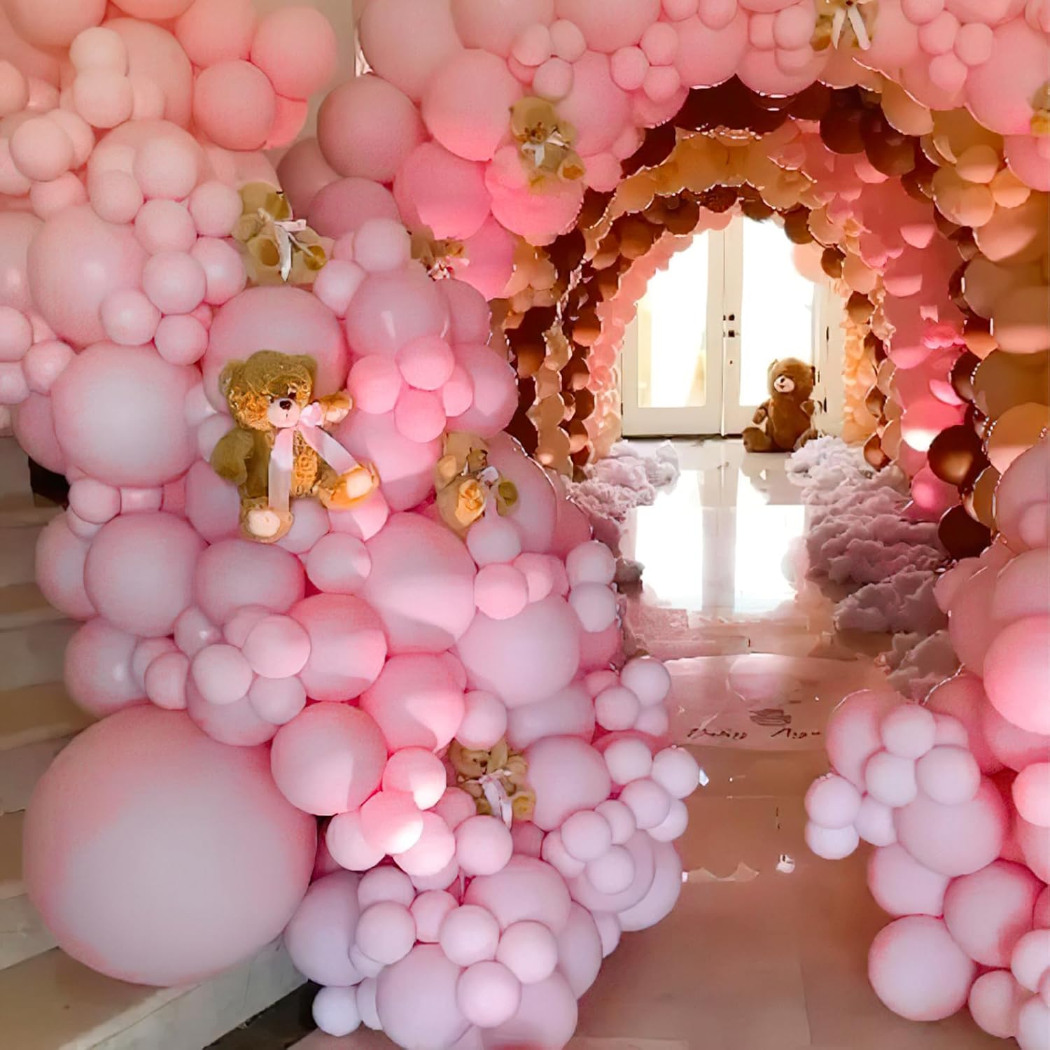 PartyWoo Pastel Pink Balloons - 50 Pcs 12 Inch Baby Pink Balloons for Birthday & Baby Shower Decor