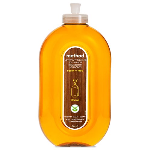 method 1 x 739ml Wood Floor Cleaner for Radiant Shine Fresh Almond Scent Thorough Cleaning