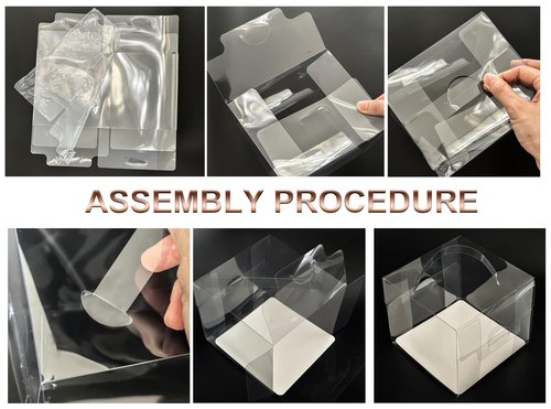 6x6x6in Clear Cake Boxes (20 Pack) - Transparent Bakery Boxes with Handles,5in 6in mini cake boxes for Cupcakes, Donuts & Party Treats - Clear gift boxes for Birthdays, Baby Showers & Gift Packaging