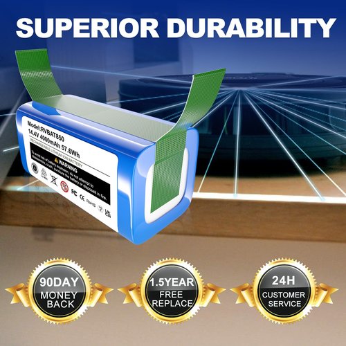 POWITEC 14.4V 4000mAh Replacement Battery for Shark Ion Battery Compatible with Shark Ion R75, RV761, RV850C, RV1000S, RV1100VL, RV101AE, UR1000SR, RV700_N, RV720_N Robot Vacuum