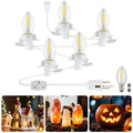 Brightown Accessory Cord with 5 LED Light Bulbs - 11ft Cord with On/Off Switch for Night Lights, Halloween Pumpkin, Blow Mold, Christmas Village House, Holiday Ceramic Trees, Christmas Decoration