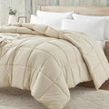 Homelike Moment King Size Comforter - Lightweight Beige Down Alternative Bedding for All Seasons