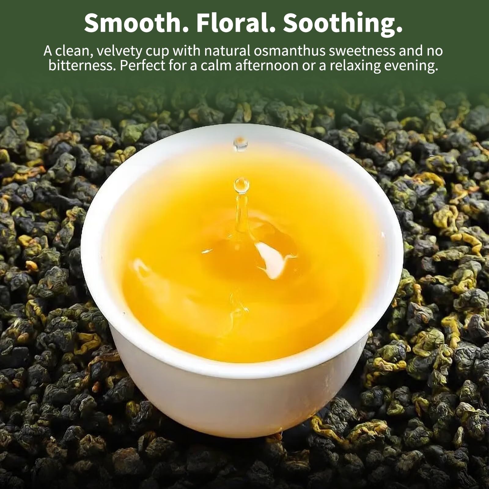 XIXICHA Osmanthus Oolong Tea, Taiwan Premium High Mountain Oolong Loose Leaf, Naturally Infused with Fresh Osmanthus Flowers, Smooth & Floral, 150g (5.3oz) 桂花乌龙茶 台湾茶