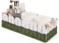 Regine Switzerland Scalloped Edge Toilet Paper Storage Basket - Handwoven Paper Rope for Stylish Bathroom Decor | Includes 2 Wooden Handles