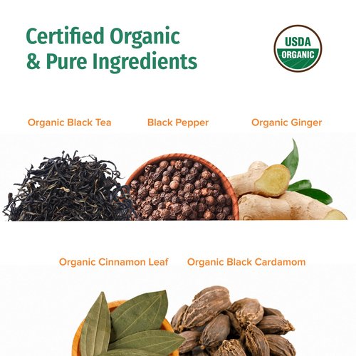 NEPAL TEA Organic Chai Tea Bags from the Himalayas, Chai Spice Blend - 15 Pyramid Tea Bags, Single Origin Chai Spice Tea - Black Tea Bags, Loose Leaf Tea Inside (Nepali Breakfast), 6 Pack