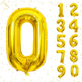 Skiennix 40-Inch Gold Number Balloon - Helium Mylar Foil for Birthday & Anniversary Celebrations