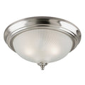 Westinghouse Lighting 6430500 Two-Light Flush-Mount Interior Ceiling Fixture, Brushed Nickel Finish with Frosted Swirl Glass