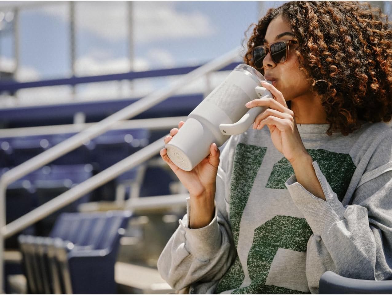 STANLEY Quencher ProTour 30 oz Tumbler - Leakproof Lid, Built-in Straw & Handle | BPA-Free Rose Quartz Fade