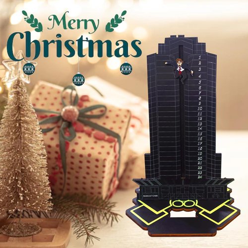Die Hard Advent Calendar, 2025 Christmas Countdown Calendar, Magnetic Wooden 24 Days of Advent Calendar for Kids Christmas Advent Gifts Home Table Party Decorations