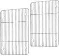 TeamFar Stainless Steel Cooling Rack - Heavy-Duty Baking Rack for Cooking & Grilling | 15.3” x 11.1” | Oven & Dishwasher Safe, Non-Toxic (2PCS)