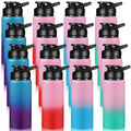 Mimorou 16 Pack Aluminum Water Bottles with Snap Lid Aluminum Reusable Sports Lightweight Leak Proof Water Bottles Bulk for Gym Hiking Cycling Sports Outdoor(20 oz)