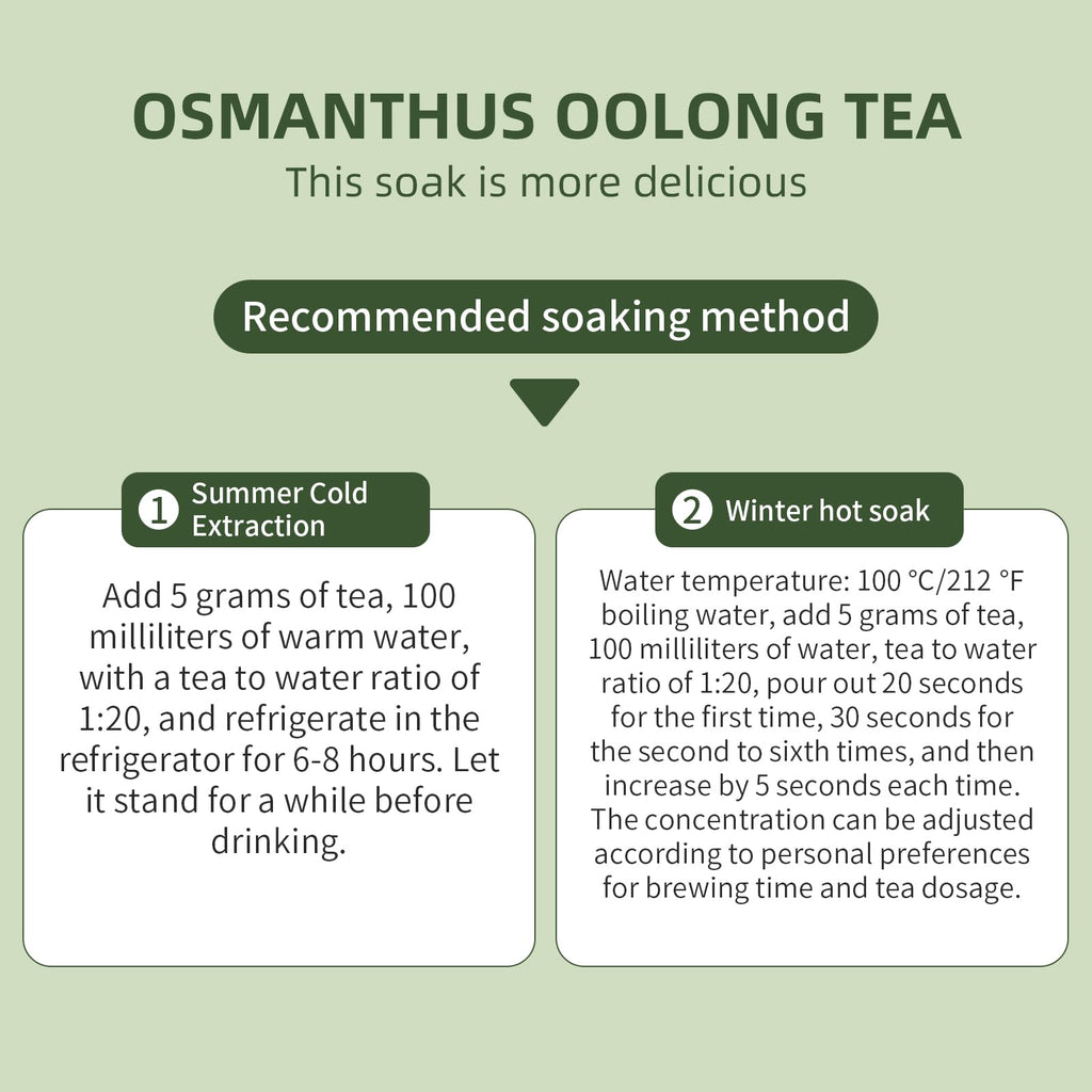 XIXICHA Osmanthus Oolong Tea, Taiwan Premium High Mountain Oolong Loose Leaf, Naturally Infused with Fresh Osmanthus Flowers, Smooth & Floral, 150g (5.3oz) 桂花乌龙茶 台湾茶