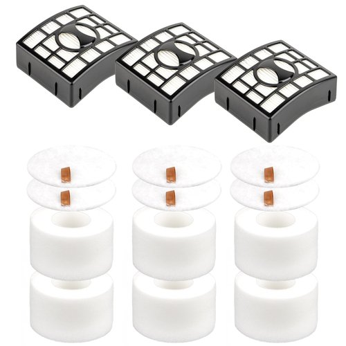 (9 Pack) 3 Hepa Filters + 6 Foam Filters Compatible With Shark NZ801UK NV680 NV681 NV682 NV683 NV800 NV801 NV803 UV810 NV620 AX910 Series, Replacement HEPA Filter Parts, Compare to XHF680 & XFF680
