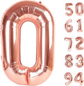 Rose Gold Number Balloons - 40 Inch 0 Balloon for Birthday Decorations | Perfect for Any Celebration