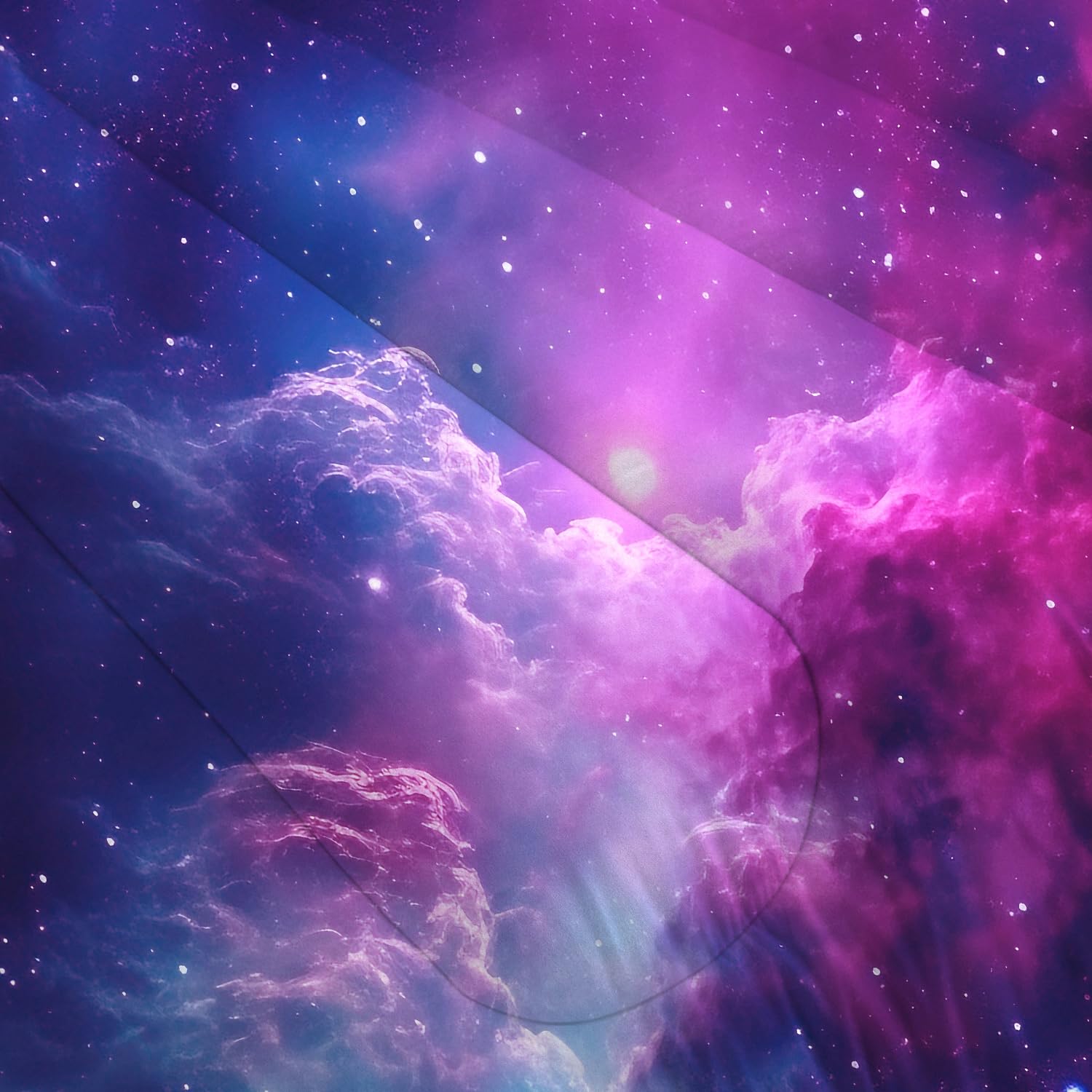 FUYEUN Galaxy Comforter Sets Queen Size Purple Outer Space Bedding Set for Teen Girls Boys Kids Children Bedroom Dorm Quilt 1 Comforter + 2 Pillow Cases