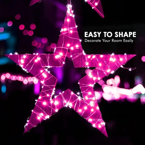 Bexdir Fairy Lights - 12 Pack Battery Operated 7FT Waterproof Silver Wire | Perfect for Christmas, Parties & Home Decor