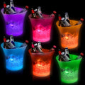 Lounsweer 6 Pcs LED Ice Bucket 5l Large Capacity Drink Buckets for Party Colorful Drink Containers Bulk with Lights for Home Bar Restaurant Chilling Champagne Wine Beer