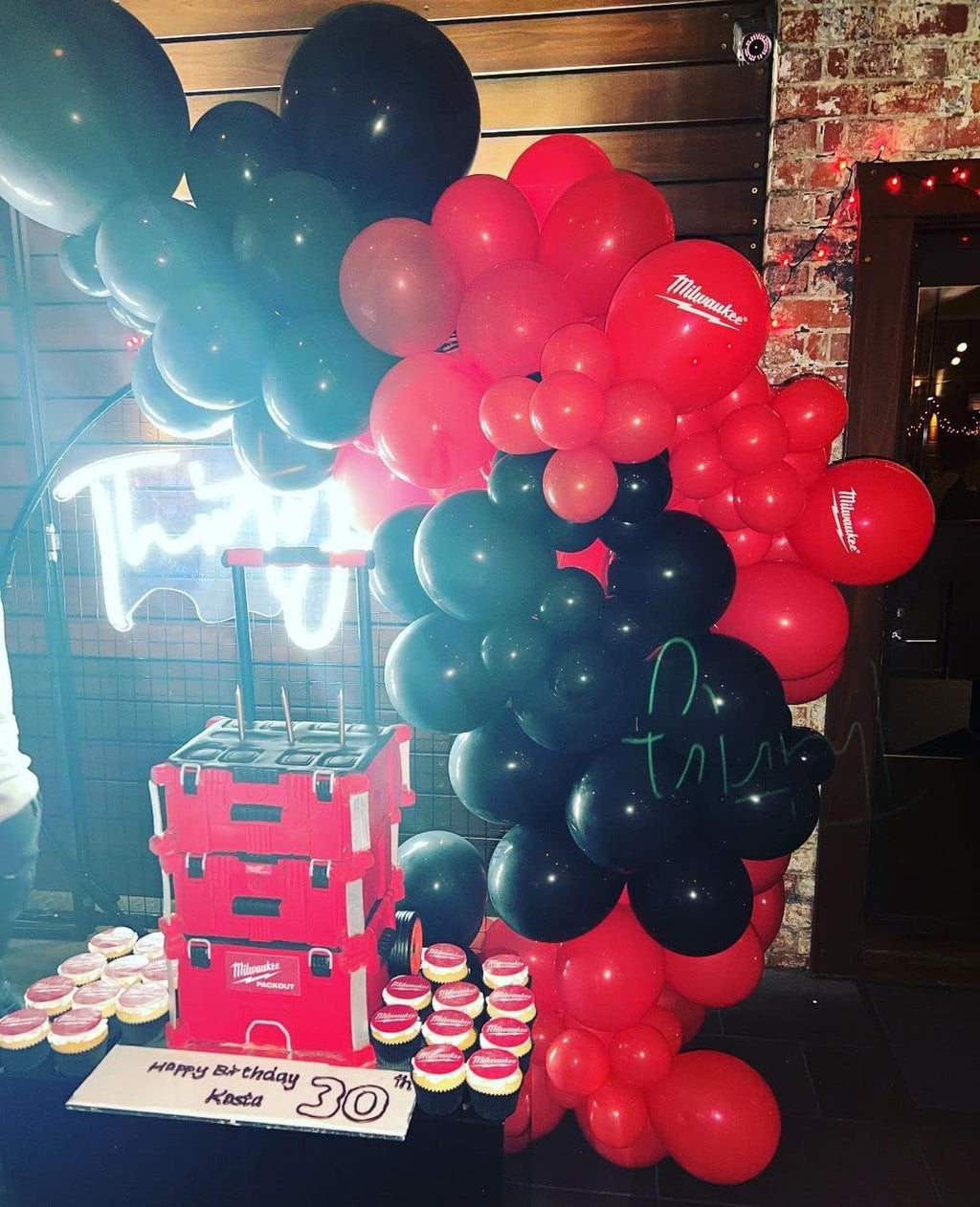Bezente Red & Black Balloons Garland Kit - 100 Pcs Arch for Wedding, Birthday & Graduation Decor