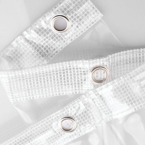 Vinyl Plastic Long Shower Curtain Liner. Plastic Shower Curtain for use Alone or With Fabric Curtain, 108 x 72 Inches, Clear