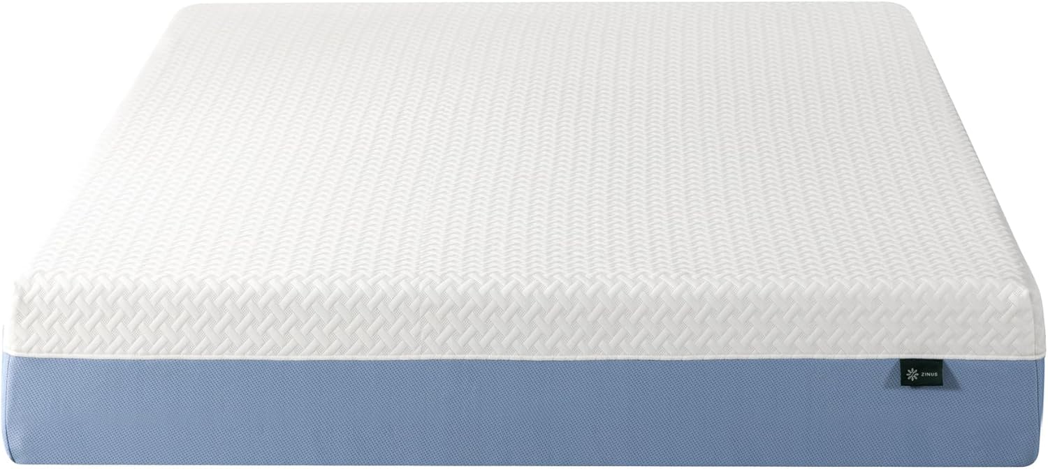 Zinus 10 Inch Queen Memory Foam Mattress - Cooling Comfort, Medium Feel, Fiberglass Free, Safe Materials