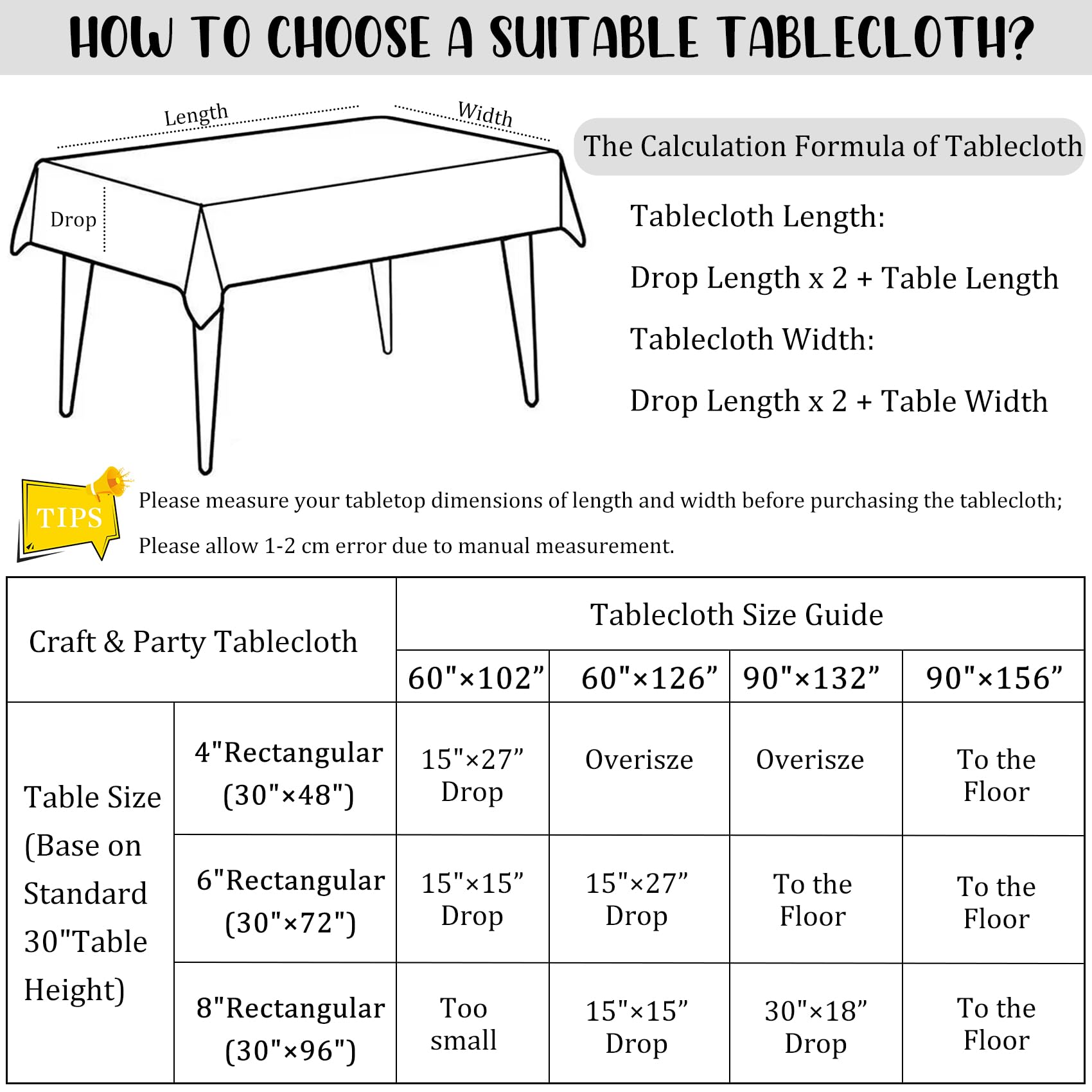 Fivenl 12 Pack White Tablecloth 60 x 102 Inch, Bulk 6 Foot Rectangle Table Clothes, Washable Polyester Fabric Table Covers for Wedding, Party, Reception, Banquet