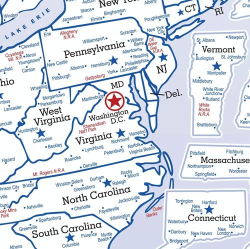 State Map Magnet Collector's Metal Display Board (Board Only) by Classic Magnets, Made in The U.S.A., 19.5" x 29.25"