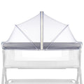DUSHARKFUN Bassinet Cover Mosquito Net for Babies to Keep Insects/Bugs/Cats Out, Toddler Bassinet/Bedside Sleeper/Crib Net with Two-Way Zippers & Storage Bag, Breathable Mesh Holes, White