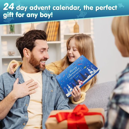 Advent Calendar 2025 Fishing Lure - Lifelike Multi-Jointed Swimbait Gift for Men & Boys | 24 Days of Surprises