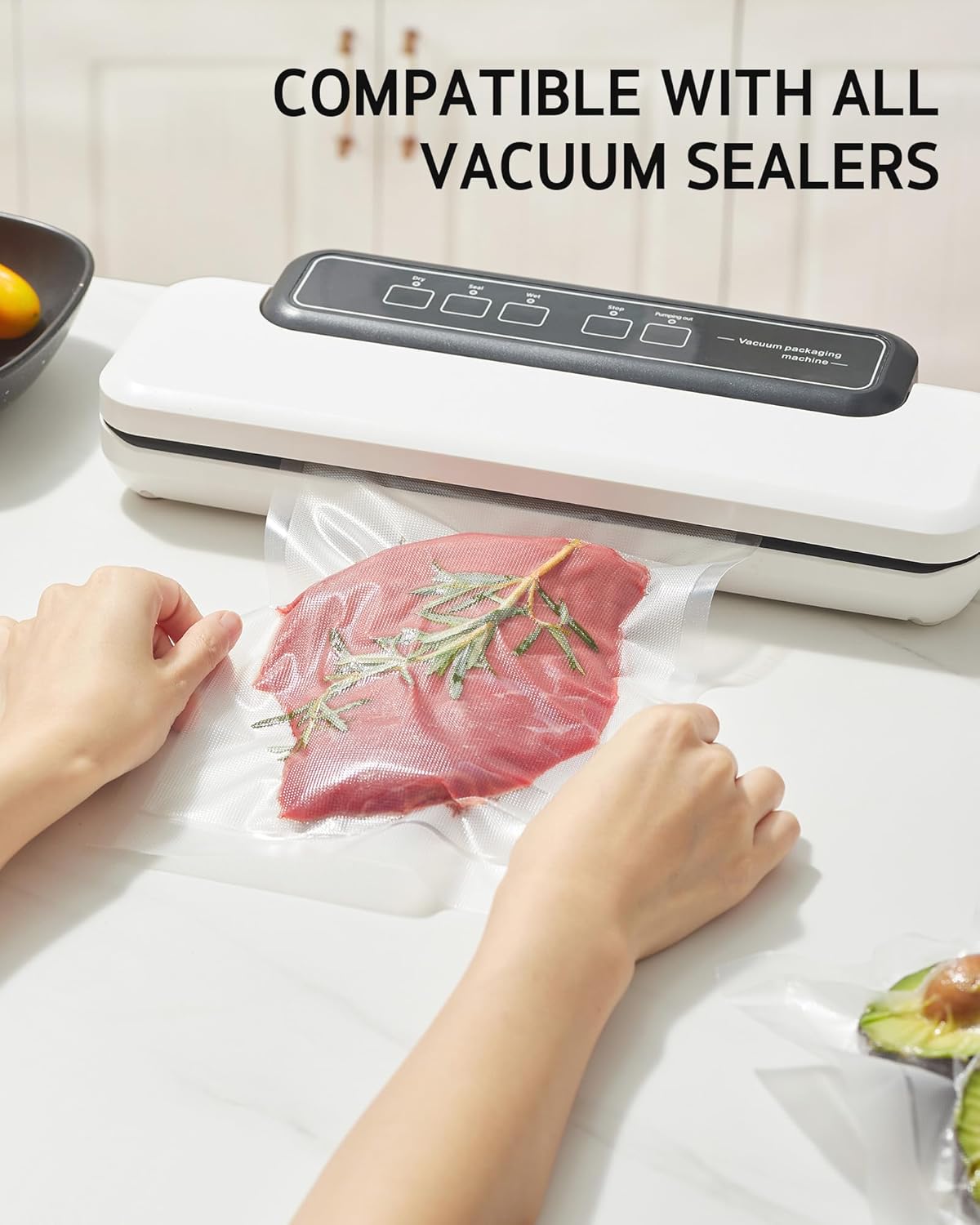 Syntus Vacuum Sealer Bags - 11" x 150' Heavy-Duty BPA-Free Roll with Cutter for Food Storage & Meal Prep