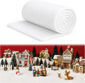 5 Pack Christmas Fake Snow Blanket - Thick 3x8 FT Fluffy White Artificial Snow Sheets for Holiday Displays