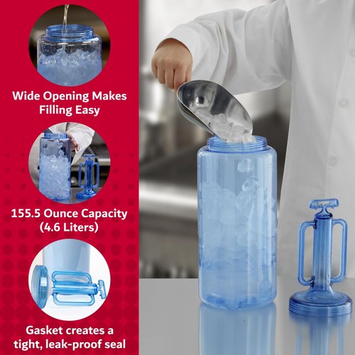 Chef Master Large Food Chiller, 155.5 Oz Plastic Cold Paddle for Cooling Hot Soups, Stews & Other Hot Liquids in Kitchen, Diner & Restaurants, Chilling Utensil for Soups in Caterings, Parties-90252