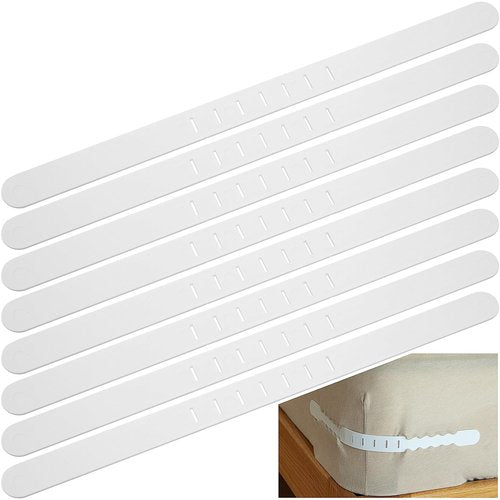 Nkiy Quen 8 Pcs Bed Sheet Holder Replacement Strips,Replacement Strips for Bedsheet Holder,Sheet Holder Strip for Most Lock Sheet Holder Replacement