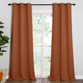 NICETOWN Room Darkening Drapes - Light Blocking Curtain Panels for Nursery | Soft Fabric, Burnt Orange, 42" x 95" (1 Pair)