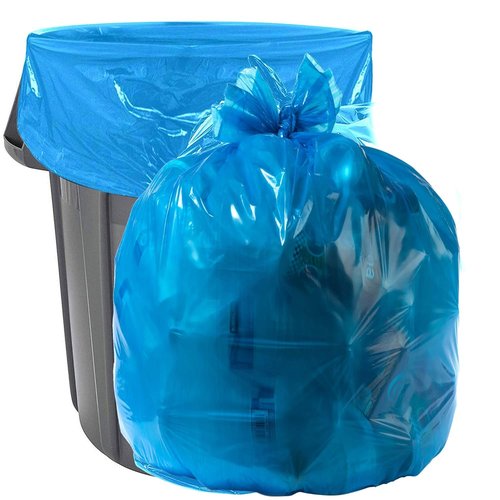 Aluf Plastics 40-45 Gallon 1.2 (Equivalent) MIL Blue Trash Garbage Recycling Bags - 33" x 46" - Pack of 100 - For Industrial, Home, Contractor