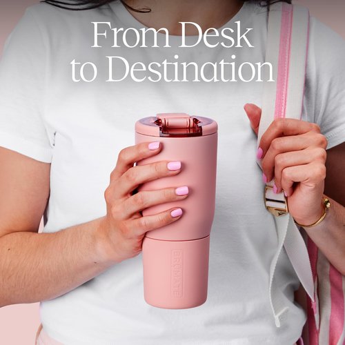 BrüMate Nav 35oz 100% Leak Proof Insulated Travel Tumbler with Magnetic BevLock™ Lid - Double Wall Cup-Holder Friendly Stainless Steel Mug (Dark Aura)