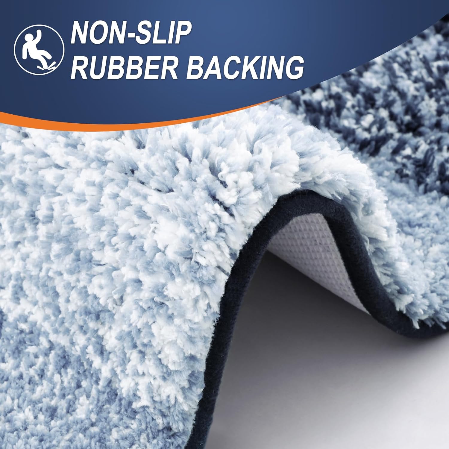 OLANLY Bathroom Rugs - Extra Soft Microfiber Mat | Quick-Dry, Machine Washable, 36x24, Navy Blue