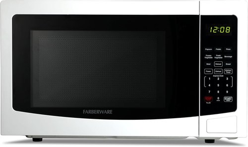 Farberware 1.1 Cu. Ft. Microwave Oven - 1000 Watts, Auto Cook, Easy Clean & Child Safety Lock | White