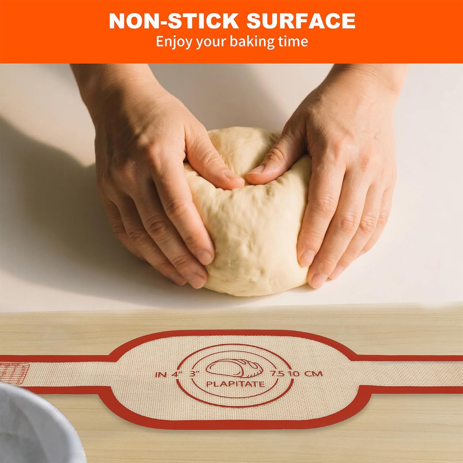 PLAPITATE Silicone Bread Sling | Non-Stick Dutch Oven Liner for Easy Sourdough Baking - 2 Red Set