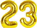 Gold Number 23 Balloon - 40 Inch Golden Birthday Decoration for 23rd Celebration | Party Supplies