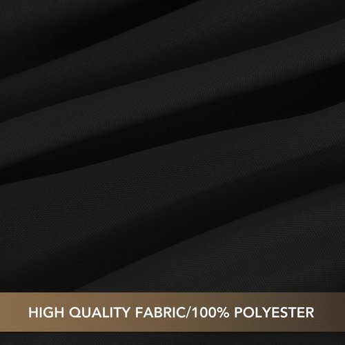 sancua Small Square Tablecloths 36x36 Inch - Black Table Cloth for Square or Round Tables, Washable Polyester Fabric Table Cover for Nightstand End Bedside Tables