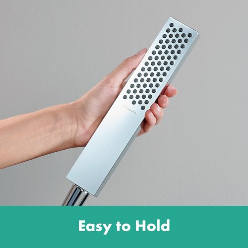 hansgrohe Pulsify E Handheld Shower Head 1-Spray PowderRain in Chrome, 2.5 GPM, 24322001