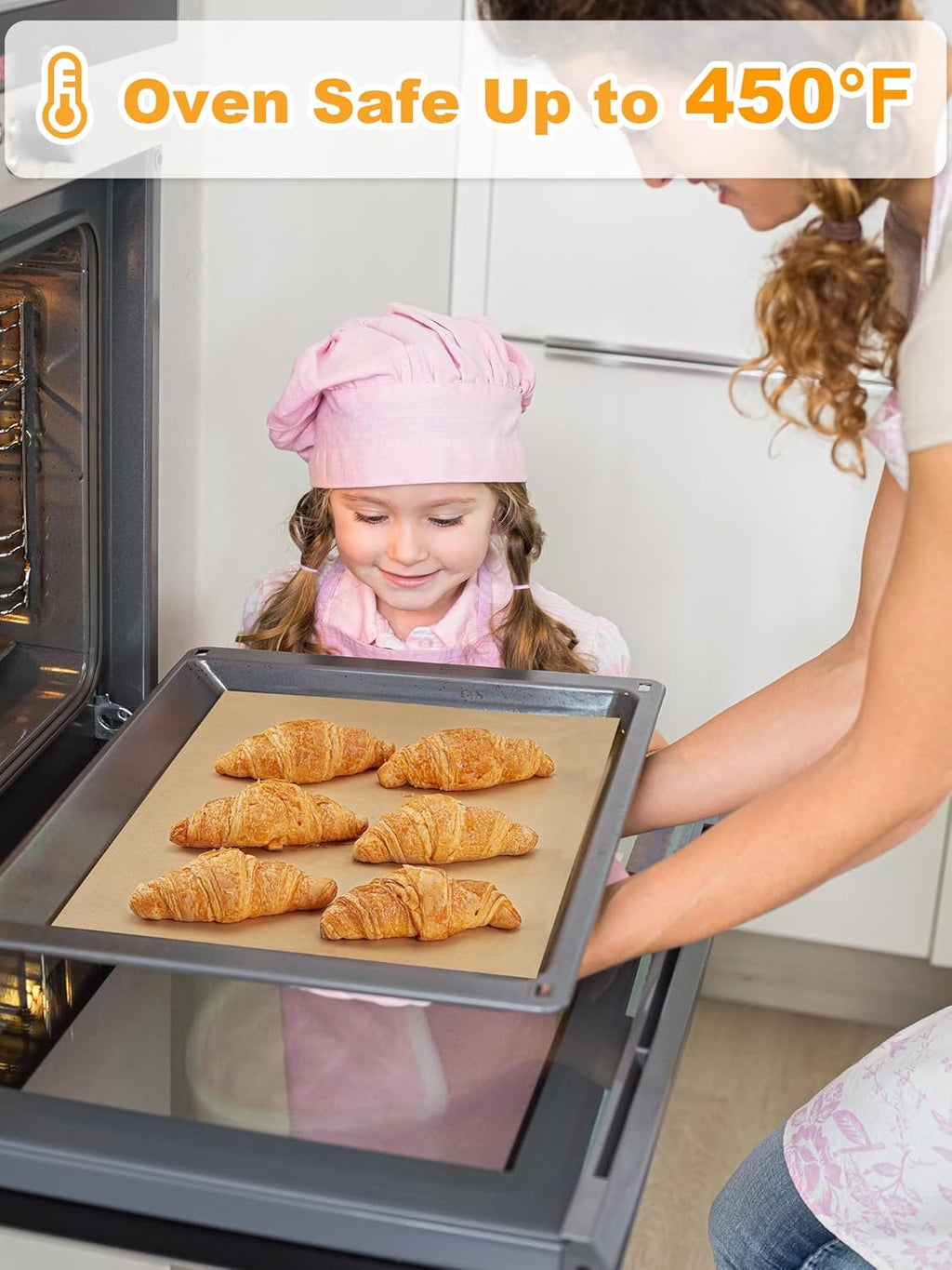 SMARTAKE Non-Stick Parchment Paper Roll - Heavy Duty 15" x 242 ft for Baking, Cooking & Grilling