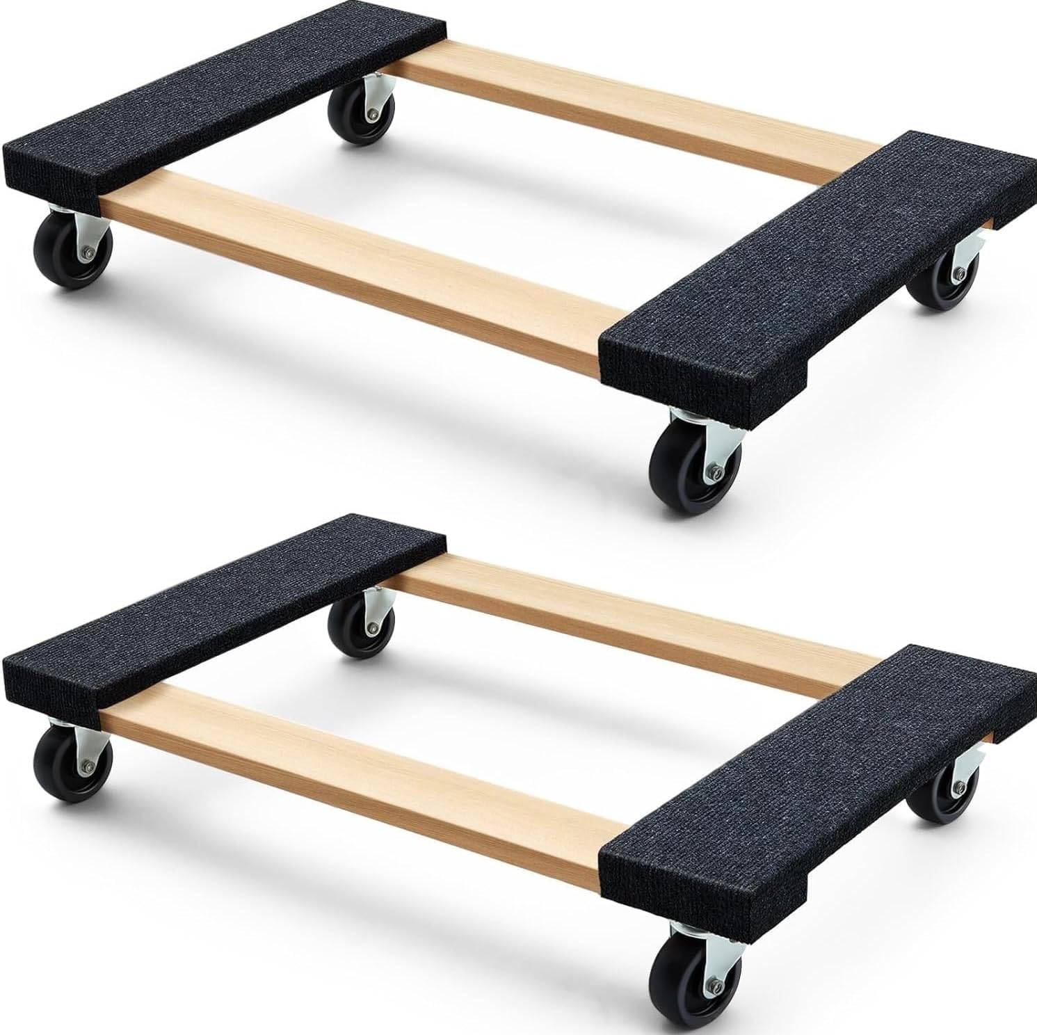Simpli-Magic Furniture Moving Dolly - Heavy-Duty 30" x 18" with 1,320 lbs Capacity | 4 Swivel Wheels, 2 Pack