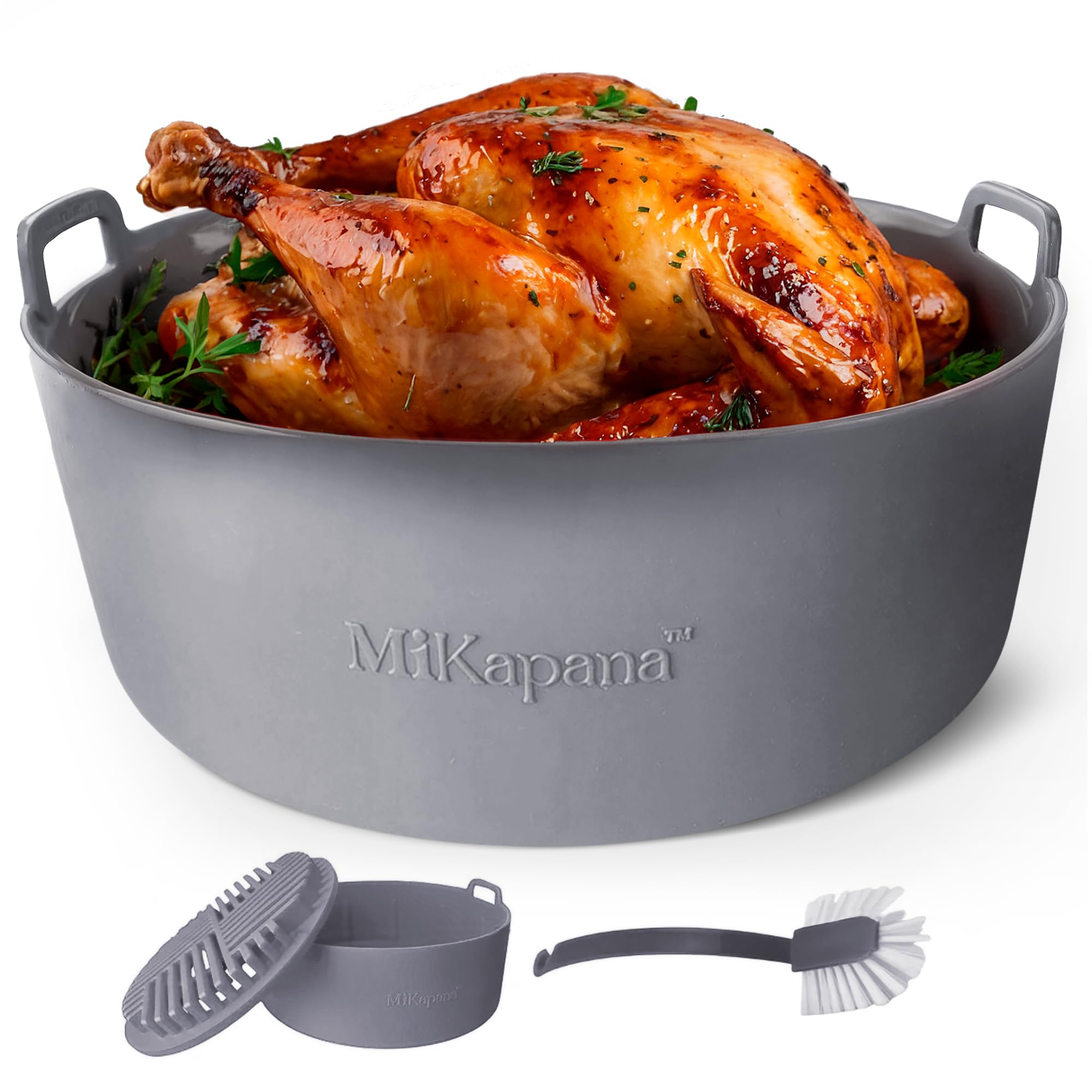 Air fryer liners reusable, STURDY airfryer liners for air fryer basket, air fryer accessories silicone liner 5-8 QT - 8.6"