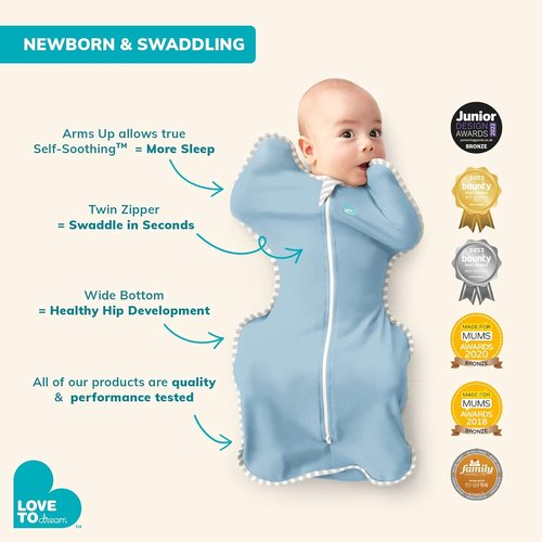 Love to Dream Swaddle - Baby Sleep Sack for Newborns | Self-Soothing, Snug Fit, 0.2 Tog, Olive, 5-8.5 lbs