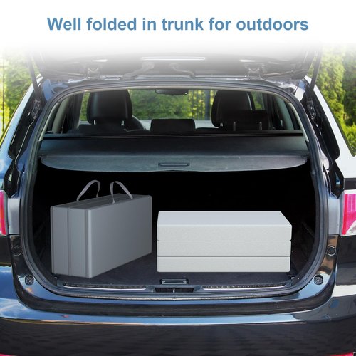 Moonlightfamily 3 inch Trifold 38" Lx26 W Mini Mattress, Storage Bag Included, Water-Resistant and Removable Cover, Machine Washable, High Density Firm Support Foam, Easy-to-go for Outdoors & Travel