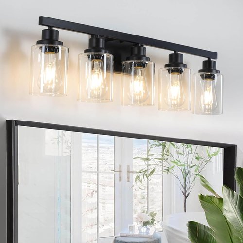 Clear Glass Shade Replacement Shade DIKAIDA 1 Pack, High Transmittance Cylinder Glass Lampshade Covers for Vanity lighting Fixtures Table Lamp Floor Lamp Chandelier Pendant Light