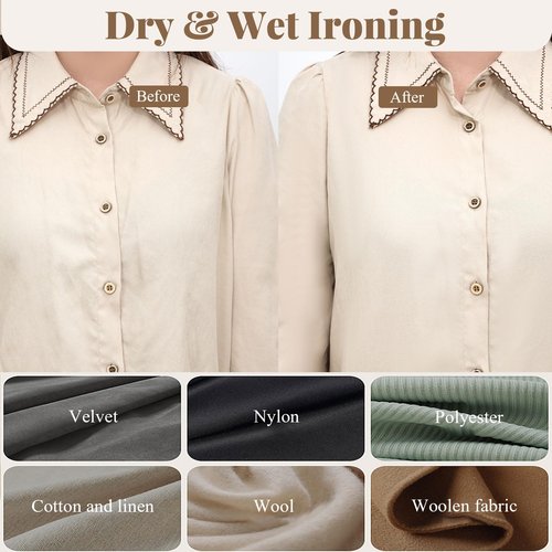 Travel Steamer for Clothes, 2in1 Dry & Wet Ironing Steamers, 30S Rapid Heating Handheld Portable Steam Iron, 180° Rotary Garment Irons for Tavel, Wrinkle Remover Steamer Iron for All Fabrics (White)