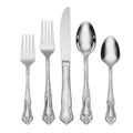 Oneida Silverware Set, Azalea 20 Piece Everyday Flatware Set, Service For 4, 18/0 Stainless Steel, Floral Design, Dishwasher Safe, Mirror Finish, Knives Spoons And Forks Sets (Silver, 20 Piece)