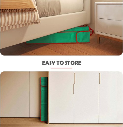 Gift Wrapping Paper Organizer by [Brand Name] - Storage Bag with Pockets & Handles | 29” x 5.5” x 5.5”, Green